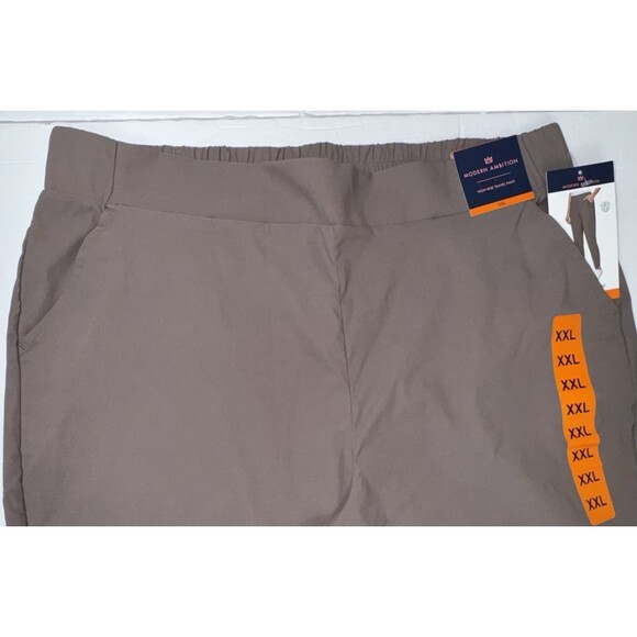Modern Ambition Womens Size XXL Brown High Rise Travel Pant - Picture 2 of 8